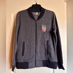 Team USA New Era Women’s zip cardigan USWNT soccer jacket sweater medium FIFA